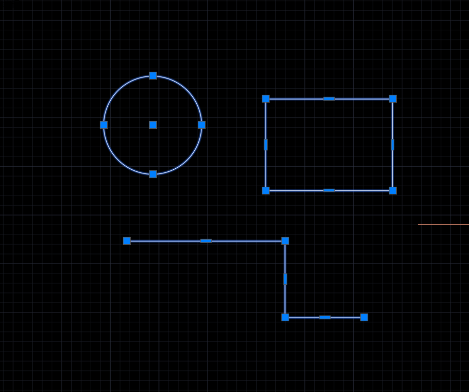 CAD中的对象选中后没有编辑夹点？