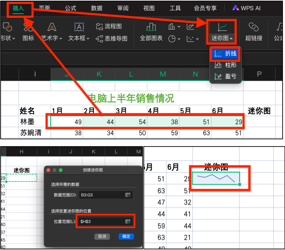 Excel数据分析之迷你图！